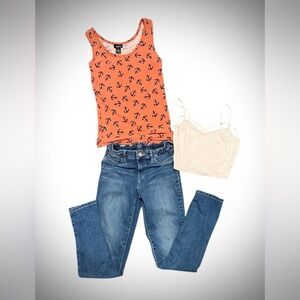 Medium Girls GAP Denim Super Skinny Jeans and Outfit